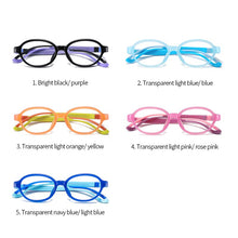 Carica l&#39;immagine nel visualizzatore di Gallery, Youth Boy Girls Anti Blue Light Glasses Computers Unisex Children Juniors Teens Optical TR90 Frame Anti Filtter Eyeglasses W5116