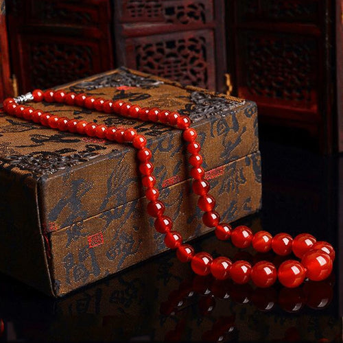 Yu Xin Yuan Fashion Nature Round Beads Agate Womens Trendy Necklace Jewelry