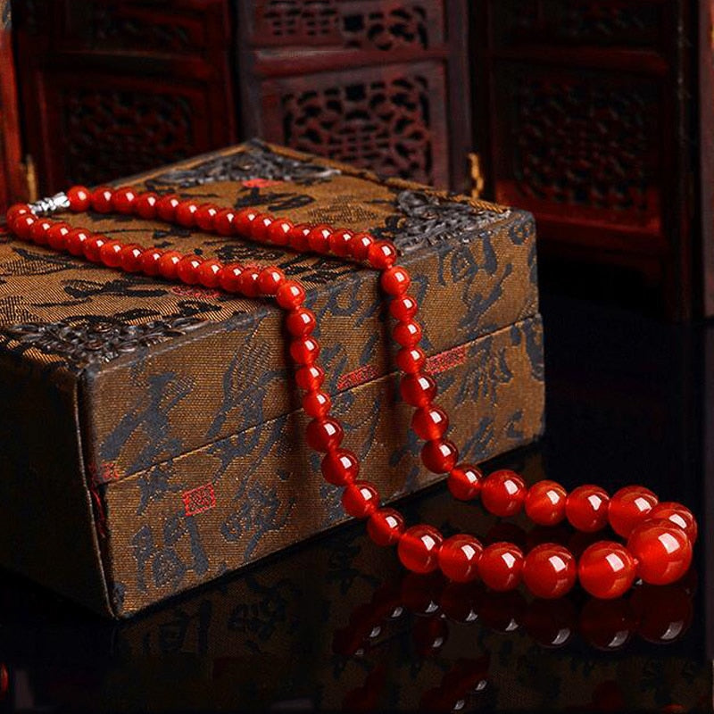 Yu Xin Yuan Fashion Nature Round Beads Agate Womens Trendy Necklace Jewelry
