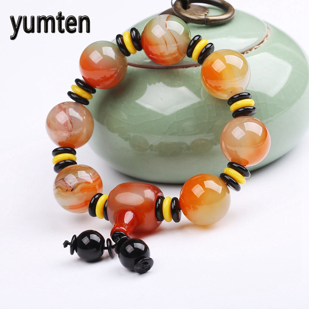 Agate Bracelet Men Jewelry Power Natural Stone Chakra Healing Balance Beads Reiki Pulseras Mujer Moda 2017 Wholesale 5PCS