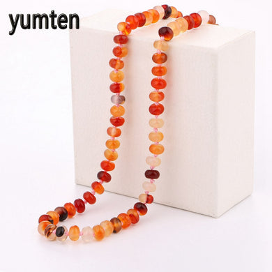 Agate Power Necklace Natural Stone Jewelry Women Gem Gift Short Greys Anatomy Erkek Kolye Dachshund Collier Boho Overwatc