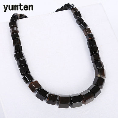 Collana in agata nera da uomo con stella girocollo in cristallo naturale con pietra preziosa Reiki moda amuleto fortunato regalo all'ingrosso di gioielli 