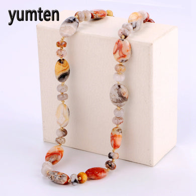 Colorful Jade Necklace Power Crystal Natural Stone Women Jewelry Fashion Csgo Collar Choker Chain Friends Necklaces Cc