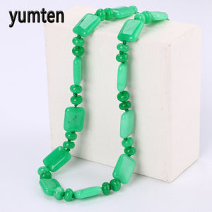 Jasper Necklace Natural Stone Power Necklace Square Women Jewelry Crystal Choker Collar Choker Animal Accesorios Pingente