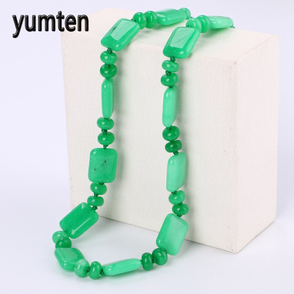 Jasper Necklace Natural Stone Power Necklace Square Women Jewelry Crystal Choker Collar Choker Animal Accesorios Pingente