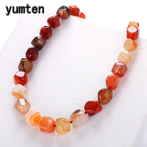 Natural Agate Irregular Original Stone Vintage Women Necklace Fashion Crystal Popular Classic Exquisite Amber Jewelry