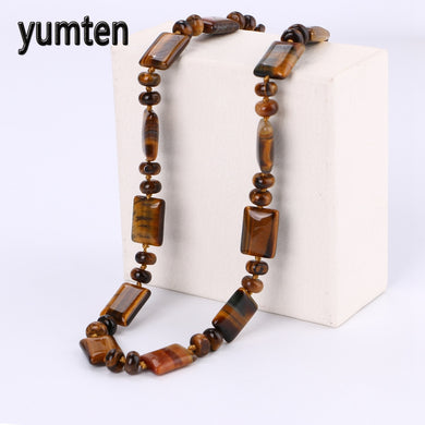 Nature Tiger Eye Stone Power Necklace For Women Fine Jewelry Valentine D Gifts Collares Mujer Colar Gargantilha 2017