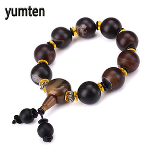 Nerw Scrub Agate Men Bracelet Natural Stone Jewellery Power Chakra Crystal Male Handmade Bracelets Erkek Bileklik Boncuk