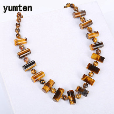 Collana con occhio di tigre da uomo Kolye Preghiera femminile Potere Gemma Equilibrio Guarigione Accessori di gioielli in cristallo naturale Commercio all'ingrosso 