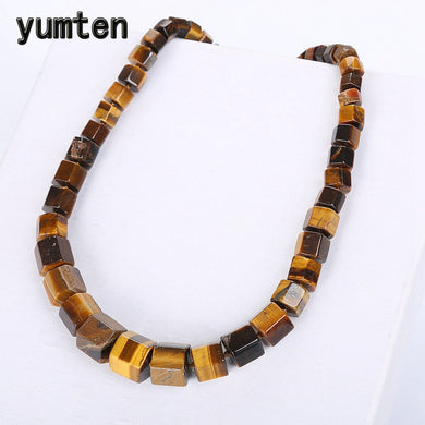 Tiger Eye Necklace Pendant Men Male Natural Stone Power Gemstone Original Statement Personalized Crystal Fine Jewelry