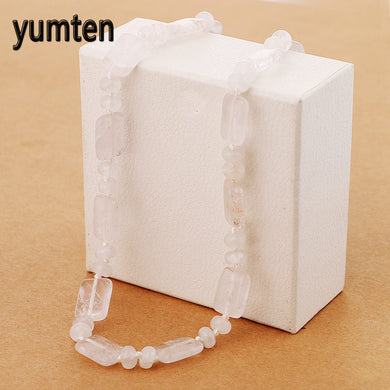 White Crystals Short Necklace For Women Charms Statement Gemstone Listing Fine Jewelry Valentine D Gifts Kolye Bayan