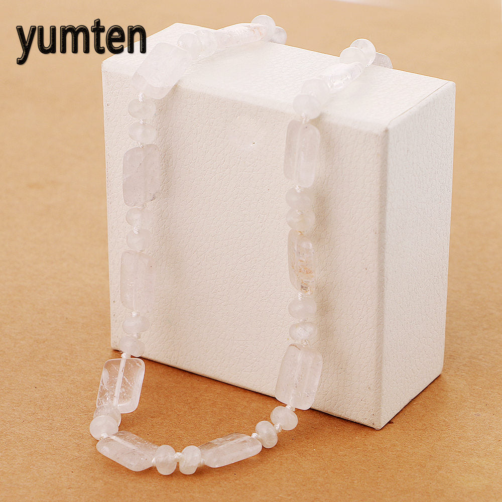 White Crystals Short Necklace For Women Charms Statement Gemstone Listing Fine Jewelry Valentine D Gifts Kolye Bayan