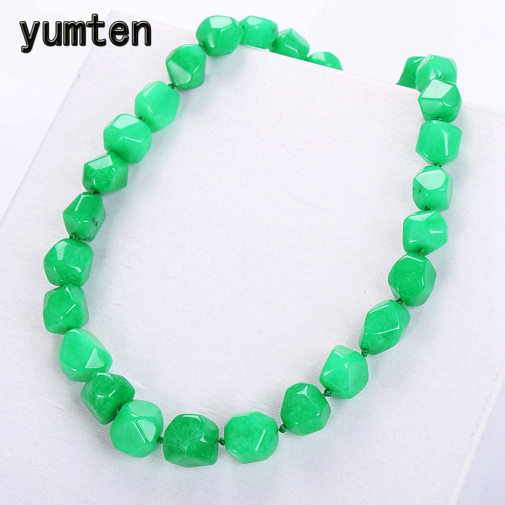 Women Jasper Necklace Miss Crystal Irregular Original Necklace Stone Healing Vintage Fashion Classic Exquisite Jewelry