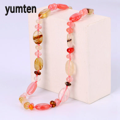 new arrive nature stone jewelry women watermelon red short necklace lady charms lot necklaces colar feminino delicado
