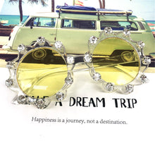Load image into Gallery viewer, ZAOLIHU Gorgeous Crystal Kids Sunglasses Bling Sun Flower Baby Eyewear Colorful Round Summer Shades  Children Eyeglasses