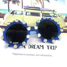 Load image into Gallery viewer, ZAOLIHU Gorgeous Crystal Kids Sunglasses Bling Sun Flower Baby Eyewear Colorful Round Summer Shades  Children Eyeglasses
