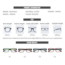 Load image into Gallery viewer, ZD4623 Men or women Square Glasses Frame Myopia Prescription Optical Eyewear ultem Frames