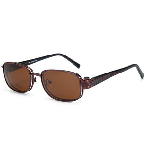 ZENOTTIC 2 In 1 Magnet Clip On Polarized Sunglasses Men Metal Small Square Shades Sun Glasses Optical Myopia Eyeglasses Frame