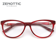 Load image into Gallery viewer, ZENOTTIC Acetate Cat Eye Glasses Frame Women  Brand Designer Optical Myopia Spectacle With Diamond Prescription Eyeglasses