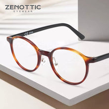 Load image into Gallery viewer, ZENOTTIC Acetate Glasses For Men Women Retro Round Glasses ultra-light Optical Anti Radiation Eyewear Frames