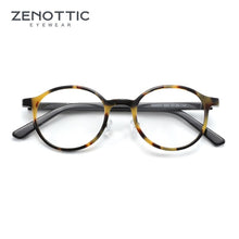 Load image into Gallery viewer, ZENOTTIC Acetate Glasses For Men Women Retro Round Glasses ultra-light Optical Anti Radiation Eyewear Frames