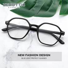Load image into Gallery viewer, ZENOTTIC Anti Blue Light Blocking Glasses Men Women Hexagon Computer Gaming Spectacles Frame Oversize Optical Myopia Eyeglasses