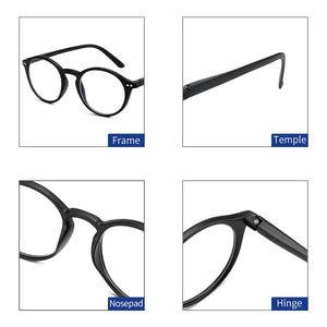 ZENOTTIC Anti Blue Light Computer Glasses Women Men Retro Round Antiblue Rays Goggles Eyewear Myopia Optical Spectacle Frames