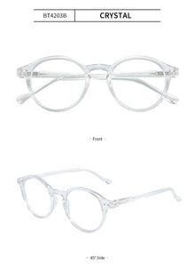 ZENOTTIC Anti Blue Light Computer Glasses Women Men Retro Round Antiblue Rays Goggles Eyewear Myopia Optical Spectacle Frames
