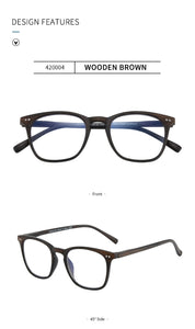 ZENOTTIC Anti Blue Light Reading Glasses Frames Men Business Square Optical Gaming Computer Eyeglasses Goggles Hyperopia Eyewear