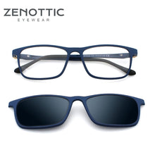 Load image into Gallery viewer, ZENOTTIC Brand Polarized Sunglasses For Men  Flexible 2 in 1 Magnet Clip On Eyeglasses Magnetic Myopia Prescription Sun Glasses
