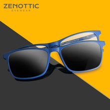 Load image into Gallery viewer, ZENOTTIC Brand Polarized Sunglasses For Men  Flexible 2 in 1 Magnet Clip On Eyeglasses Magnetic Myopia Prescription Sun Glasses