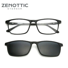 Load image into Gallery viewer, ZENOTTIC Brand Polarized Sunglasses For Men  Flexible 2 in 1 Magnet Clip On Eyeglasses Magnetic Myopia Prescription Sun Glasses