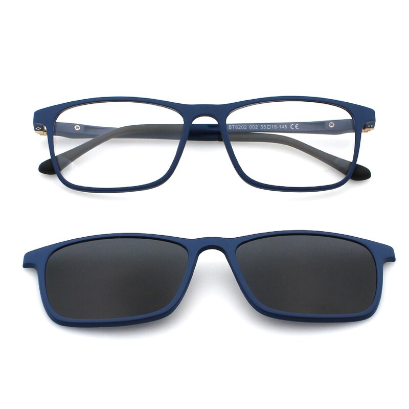 ZENOTTIC Brand Polarized Sunglasses For Men  Flexible 2 in 1 Magnet Clip On Eyeglasses Magnetic Myopia Prescription Sun Glasses