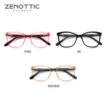 Carica l&#39;immagine nel visualizzatore di Gallery, ZENOTTIC Butterfly Anti Blue Light Reading Glasses Women Anti Glare Presbyopic Computer Eyeglasses Frame Presbyopia Readers