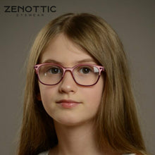 Load image into Gallery viewer, ZENOTTIC Children Acetate Glasses Frames Kids Myopia Anti Blue Ray Lens Girls Boys Square Myopia Prescription Eyeglasses