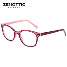 Load image into Gallery viewer, ZENOTTIC Children Acetate Glasses Frames Kids Myopia Anti Blue Ray Lens Girls Boys Square Myopia Prescription Eyeglasses