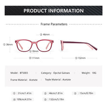 Load image into Gallery viewer, ZENOTTIC Children Acetate Glasses Frames Kids Myopia Anti Blue Ray Lens Girls Boys Square Myopia Prescription Eyeglasses