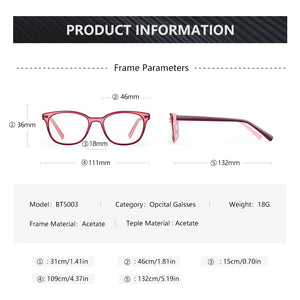 ZENOTTIC Children Acetate Glasses Frames Kids Myopia Anti Blue Ray Lens Girls Boys Square Myopia Prescription Eyeglasses