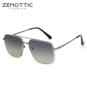 ZENOTTIC Classic Square Polarized Sunglasses Men  Brand Designer Double Bridge UV400 Driving Shade Goggle Sun Glasses