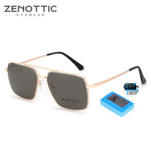 Load image into Gallery viewer, ZENOTTIC Classic Square Polarized Sunglasses Men  Brand Designer Double Bridge UV400 Driving Shade Goggle Sun Glasses