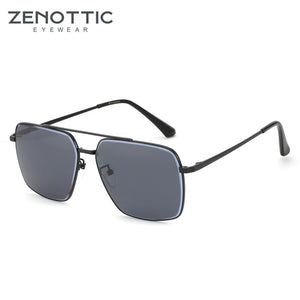 ZENOTTIC Classic Square Polarized Sunglasses Men  Brand Designer Double Bridge UV400 Driving Shade Goggle Sun Glasses