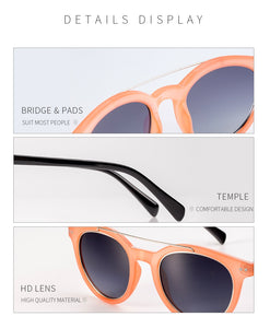 ZENOTTIC Double Bridge Round Polarized Sunglasses Men Mirror Coating Sun Glasses Outdoor UV400 Driving Goggles Shades Eyewear