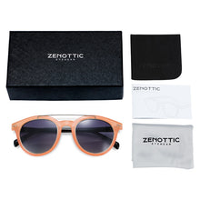 Carica l&#39;immagine nel visualizzatore di Gallery, ZENOTTIC Double Bridge Round Polarized Sunglasses Men Mirror Coating Sun Glasses Outdoor UV400 Driving Goggles Shades Eyewear