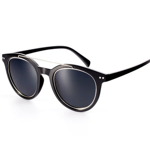 ZENOTTIC Double Bridge Round Polarized Sunglasses Men Mirror Coating Sun Glasses Outdoor UV400 Driving Goggles Shades Eyewear