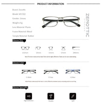 Load image into Gallery viewer, ZENOTTIC Men Titanium Alloy Glasses Frame Male Square Ultralight Myopia Prescription Anti Blue Light Computer Eyeglasses