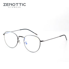 Load image into Gallery viewer, ZENOTTIC Metal  Anti Blue Light Blocking Glasses for Women Retro Round Eyeglasses Vintage Optical Prescription Eyeglasses Frames