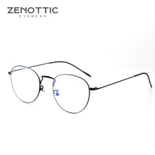 Load image into Gallery viewer, ZENOTTIC Metal  Anti Blue Light Blocking Glasses for Women Retro Round Eyeglasses Vintage Optical Prescription Eyeglasses Frames