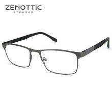 Carica l&#39;immagine nel visualizzatore di Gallery, ZENOTTIC Metal Glasses Frame Men Square Prescription Eyeglasses Anti Blue Ray Metal Optical Glasses Women Frames Eyewear BT2102
