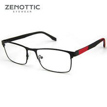 Carica l&#39;immagine nel visualizzatore di Gallery, ZENOTTIC Metal Glasses Frame Men Square Prescription Eyeglasses Anti Blue Ray Metal Optical Glasses Women Frames Eyewear BT2102