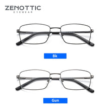 Load image into Gallery viewer, ZENOTTIC Metal Square Glasses Frame Men Business Style Male Square Ultralight Eye Optical Myopia Eyewear Prescription Eyeglasses